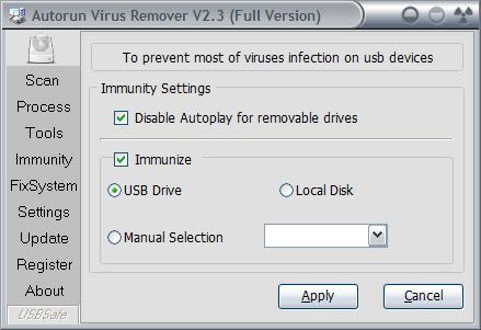 USBImmunity Download Free Anti Virus Autorun Virus Remover 3.1 Build 0422