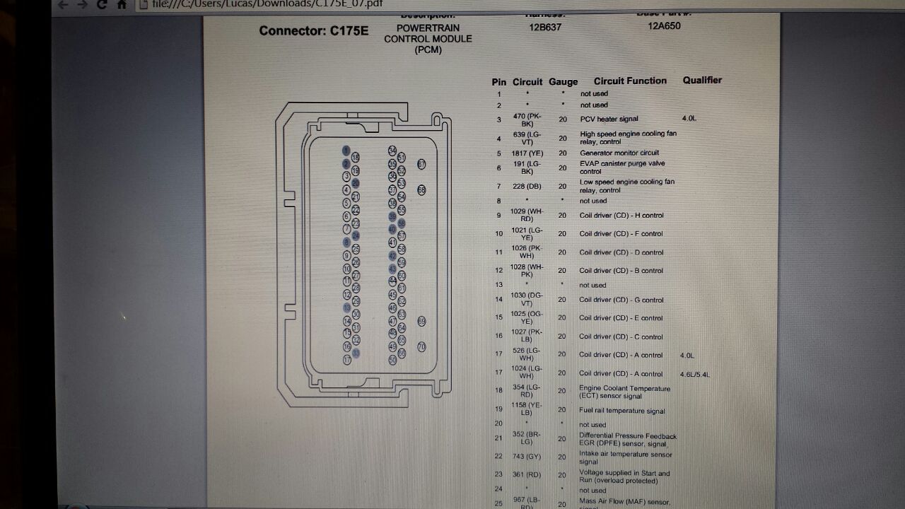 pin diagram C175B and C175E?? S197 Mustang Forum