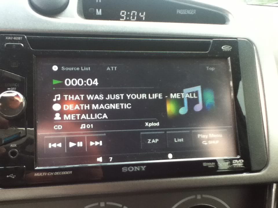 Sony InDash DVD Receiver with iPod controls and Bluetooth (NC