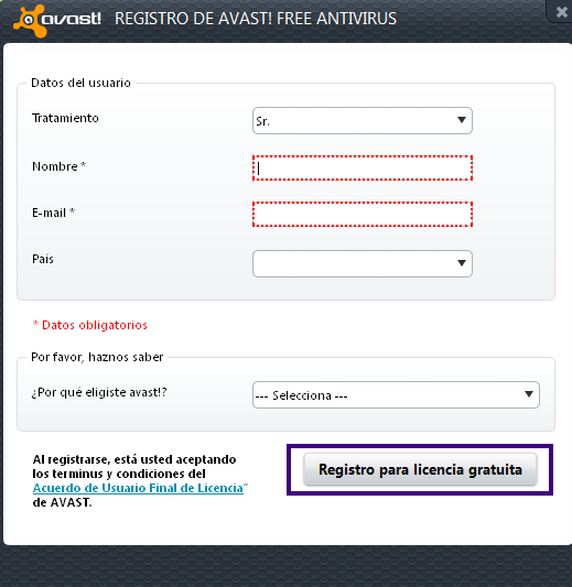 licencia antivirus avast