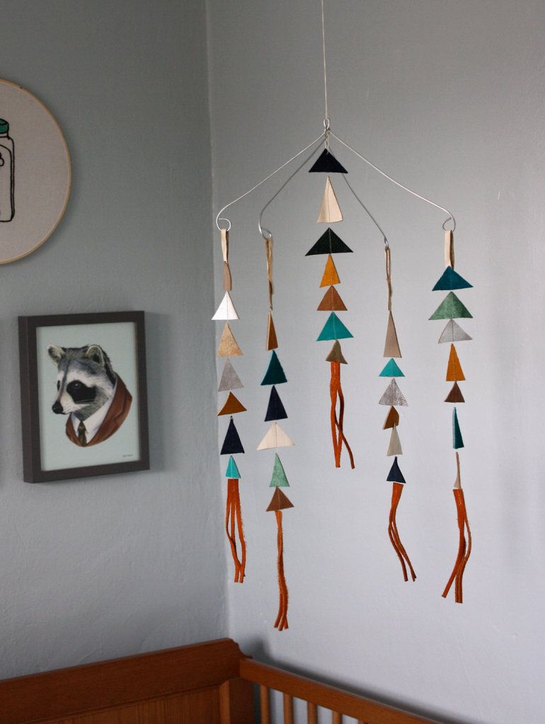leather triangle mobile