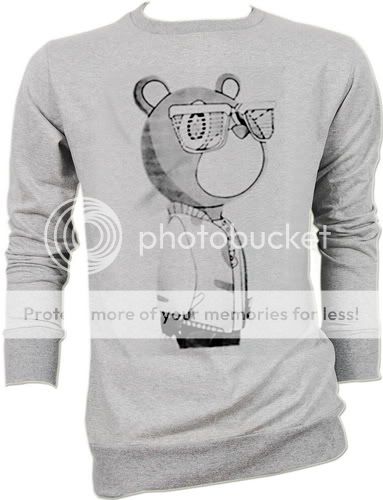 Kanye West Graduation Bear DJ Rap Sweater Jacket S,M,L  