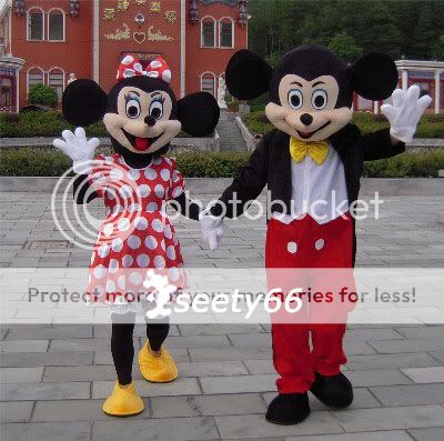   Costumes Mickey & Minnie Mouse Mascot Cartoon Character Adult SZ